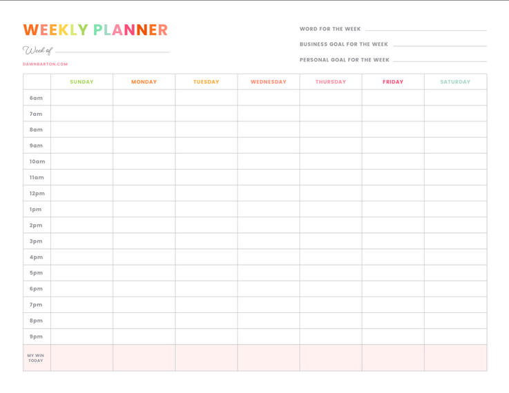 Weekly Planner Weekly Planner